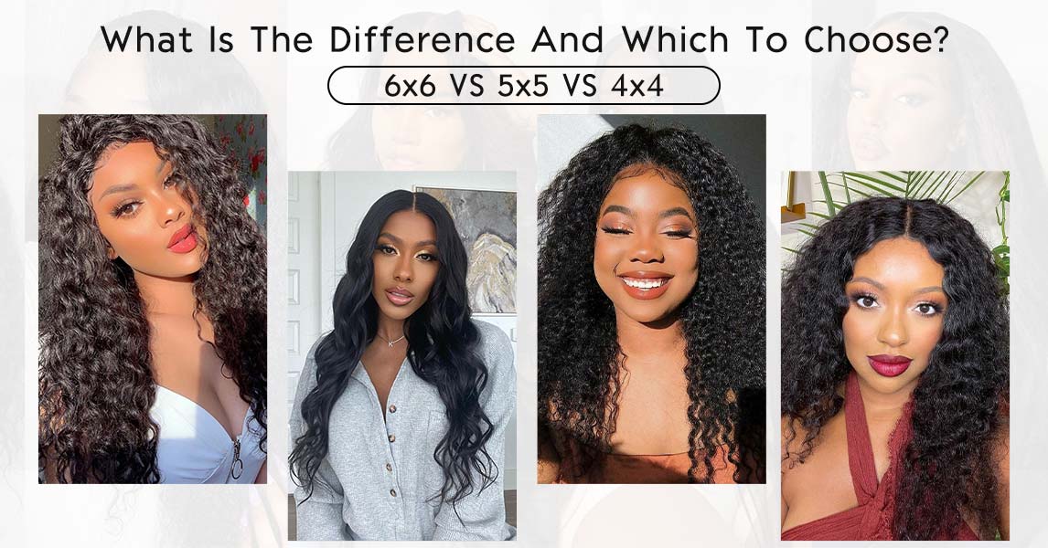 Wig Cap Construction Explained: Full Lace, Frontal, Closure & 360 8 6x6 Closure Wig VS 5x5 Wig VS 4x4 Wig, What Is The Difference And Whic – junoda