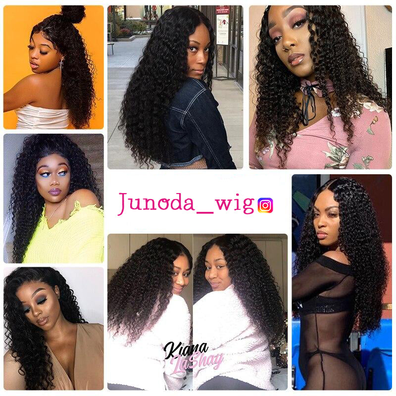 Kinky Curly Hair T Part Lace Wigs Virgin Human Hair Wigs  display picture 1