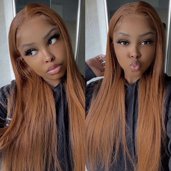 Omgjackiee Recommend Junoda Ginger Brown Color Bone Straight  display picture 1